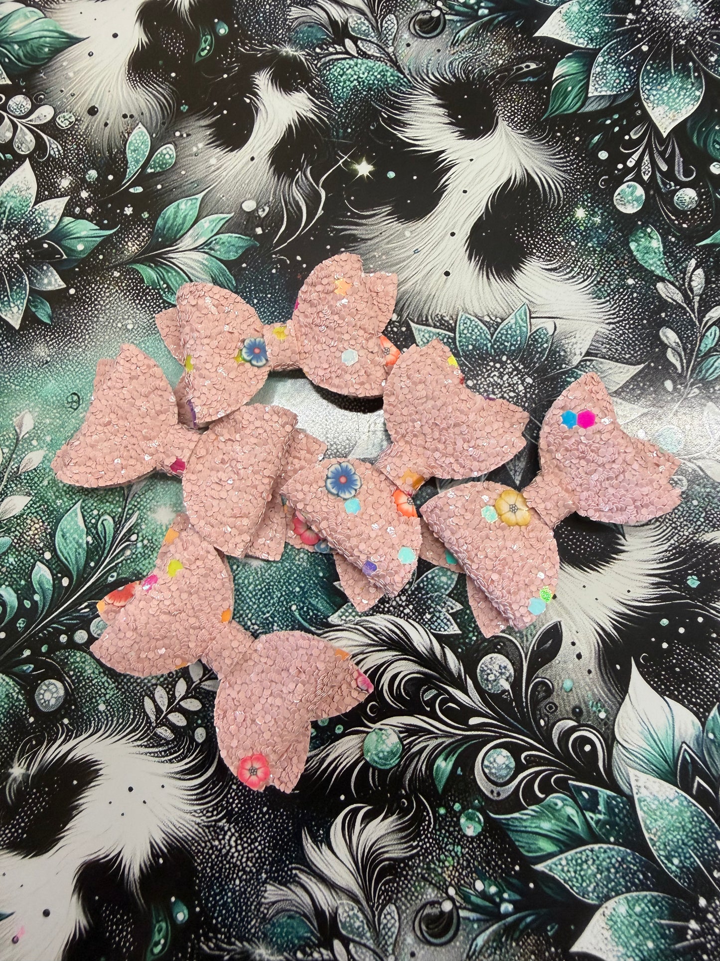 Light Pink Glitter Freshie Bow