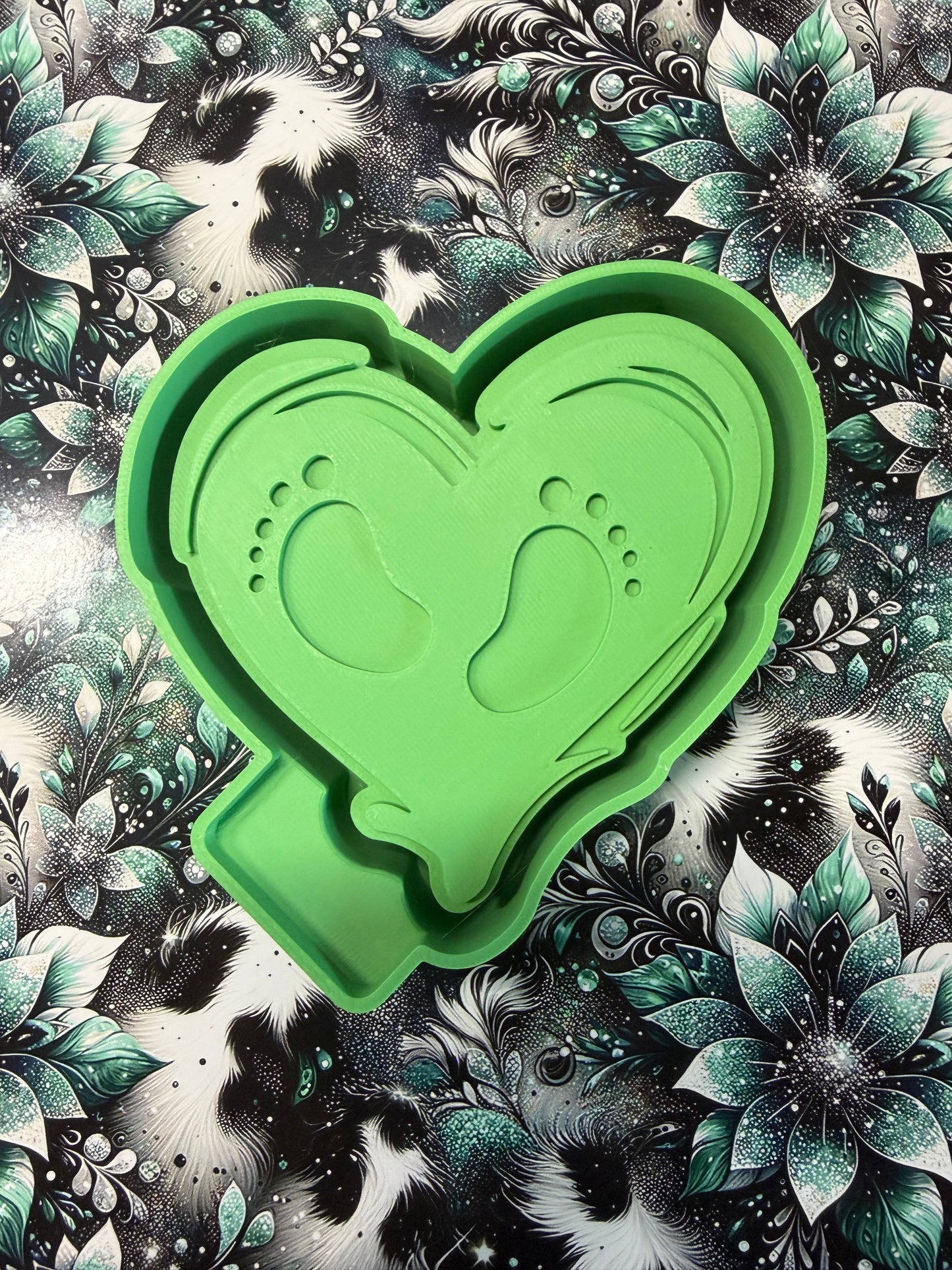 Feet Print on My Heart Mold #327
