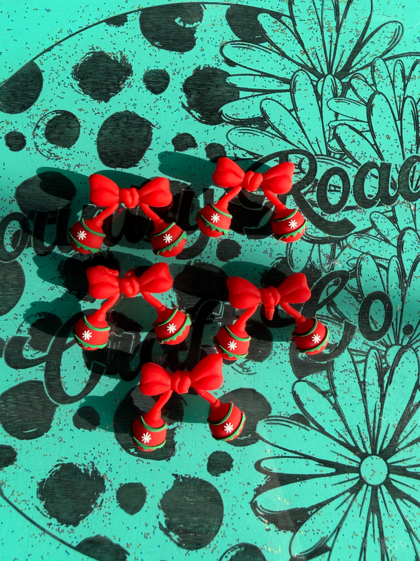 Red Bows with Bells