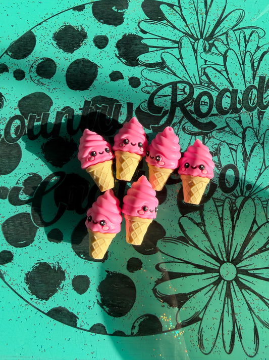 Pink Ice Cream Cone