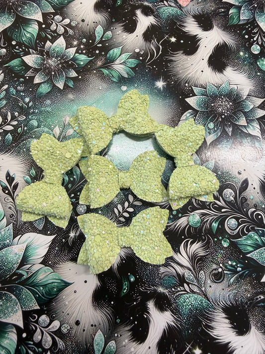 Green Glitter Freshie Bow