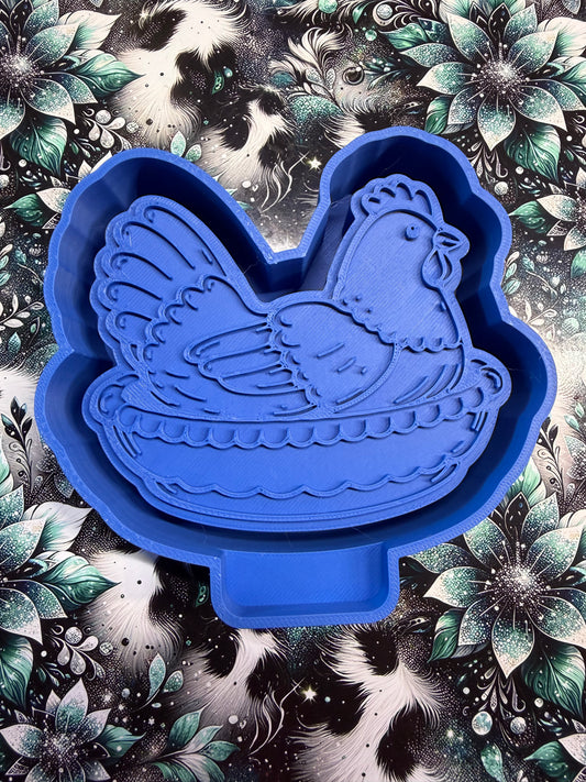 Vintage Hen Dish 460