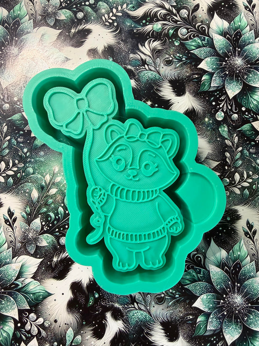 Raccoon with Balloon Mold #299